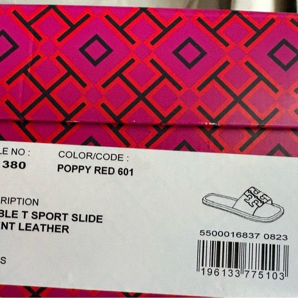 Tory Burch Red Slide Sandals - Picture 5 of 6